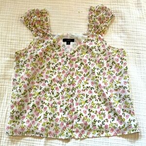 J. Crew Flowy Floral Tank Top Blouse - Size Small